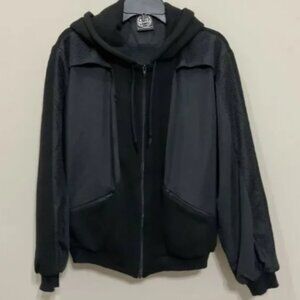 Nasir Mazhar Black Hooded Sweatshirt Sz S Hoodie Made In England Mixed Media